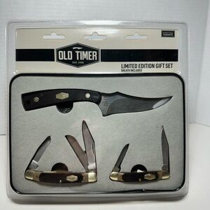 Old Timer Limited Edition Knife Gift Set - Black Handles